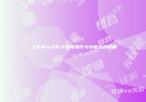《死神vs火影》按键操作与技能组合详解