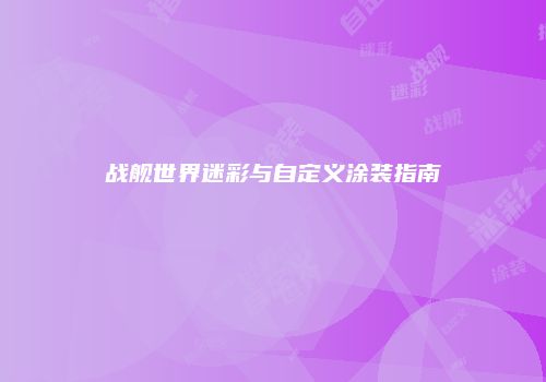 战舰世界迷彩与自定义涂装指南