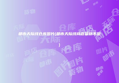 都市天际线仓库图片(都市天际线商店货物不足)
