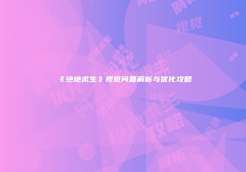 《绝地求生》视觉问题解析与优化攻略