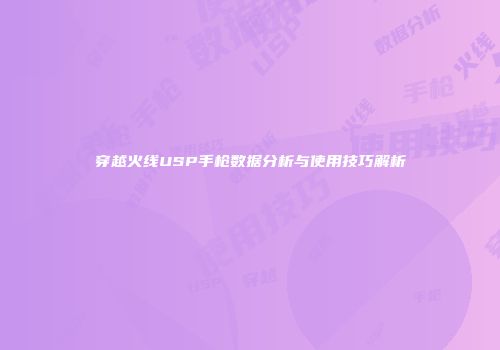 穿越火线USP手枪数据分析与使用技巧解析