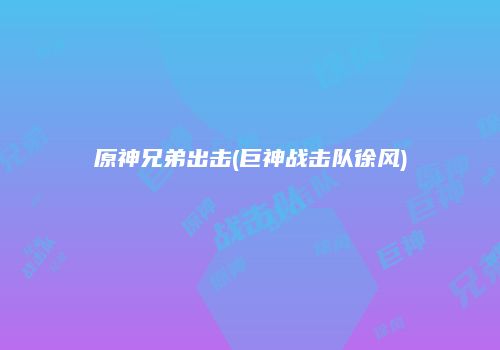 原神兄弟出击(巨神战击队徐风)