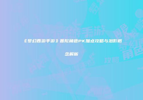 《梦幻西游手游》普陀角色PK加点攻略与泡影概念解析