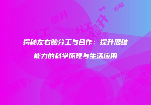 揭秘左右脑分工与合作：提升思维能力的科学原理与生活应用