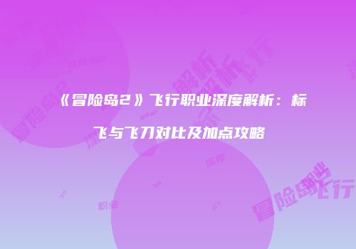 《冒险岛2》飞行职业深度解析：标飞与飞刀对比及加点攻略