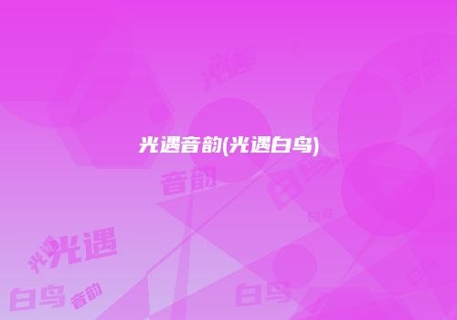 光遇音韵(光遇白鸟)