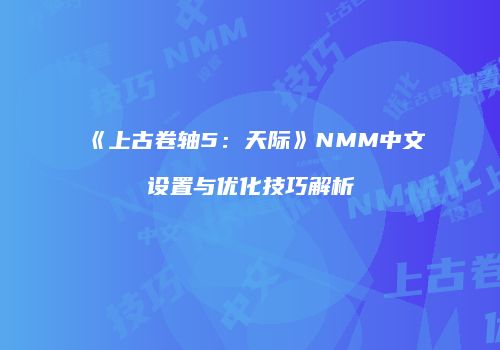 《上古卷轴5：天际》NMM中文设置与优化技巧解析