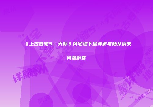 《上古卷轴5：天际》风宅地下室详解与随从消失问题解答