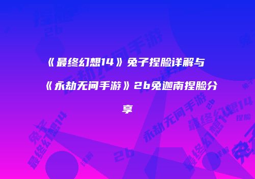 《最终幻想14》兔子捏脸详解与《永劫无间手游》2b兔迦南捏脸分享