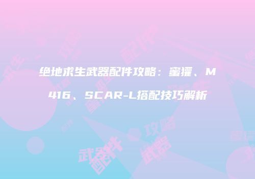 绝地求生武器配件攻略：蜜獾、M416、SCAR-L搭配技巧解析