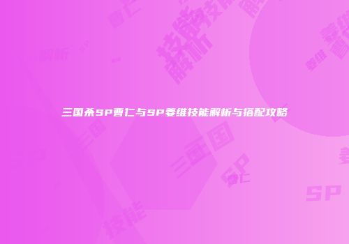 三国杀SP曹仁与SP姜维技能解析与搭配攻略