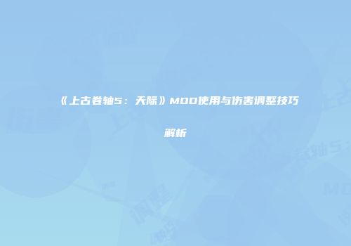 《上古卷轴5：天际》MOD使用与伤害调整技巧解析