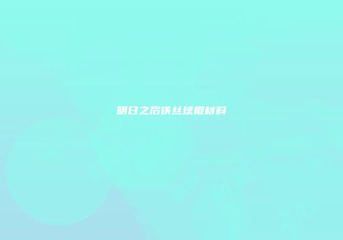 明日之后铁丝球棍材料