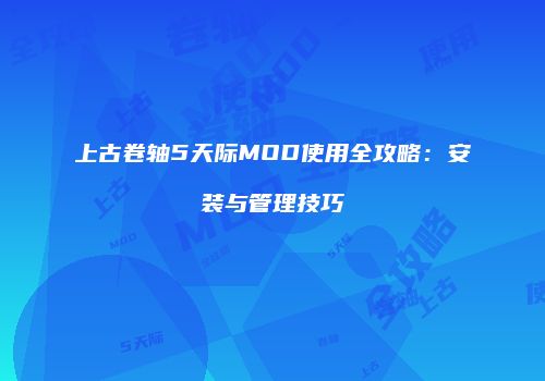上古卷轴5天际MOD使用全攻略：安装与管理技巧