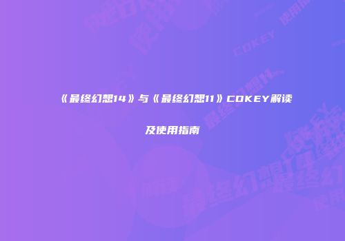 《最终幻想14》与《最终幻想11》CDKEY解读及使用指南