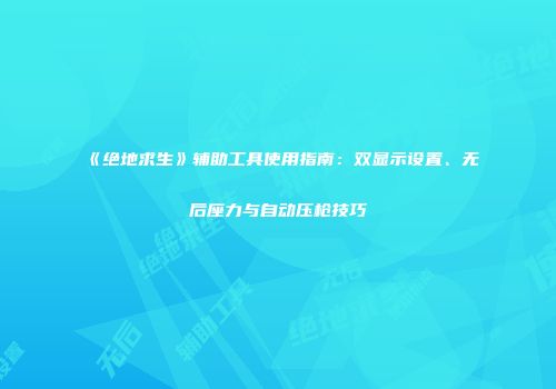 《绝地求生》辅助工具使用指南：双显示设置、无后座力与自动压枪技巧