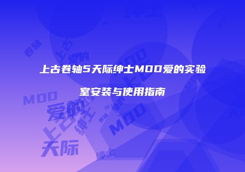 上古卷轴5天际绅士MOD爱的实验室安装与使用指南