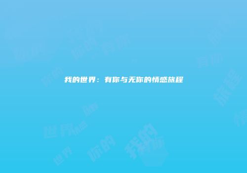 我的世界：有你与无你的情感旅程