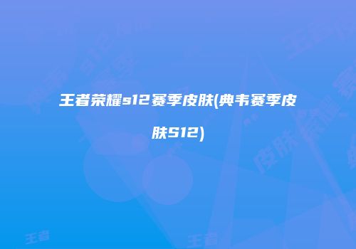 王者荣耀s12赛季皮肤(典韦赛季皮肤S12)