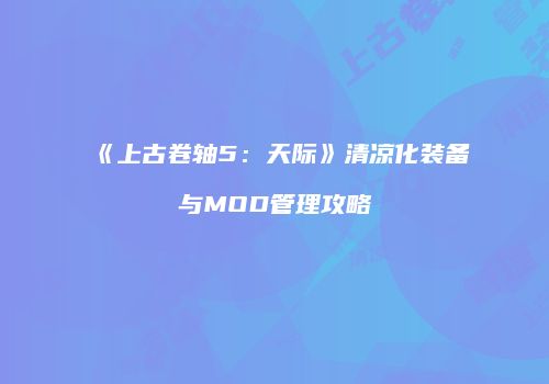 《上古卷轴5：天际》清凉化装备与MOD管理攻略