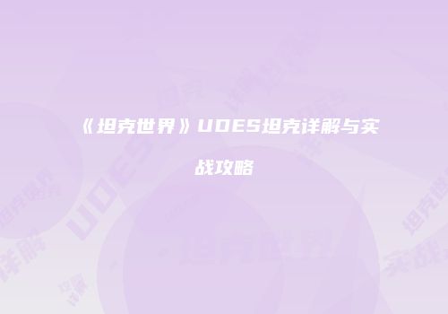 《坦克世界》UDES坦克详解与实战攻略