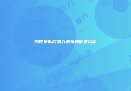 铜管乐队的魅力与乐器配置揭秘