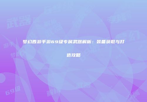 梦幻西游手游69级专属武器解析：装备获取与打造攻略