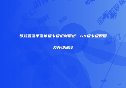 梦幻西游手游停级卡级机制解析：69级卡级原因及升级途径