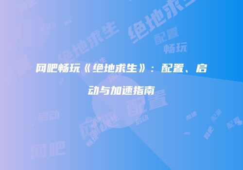 网吧畅玩《绝地求生》：配置、启动与加速指南