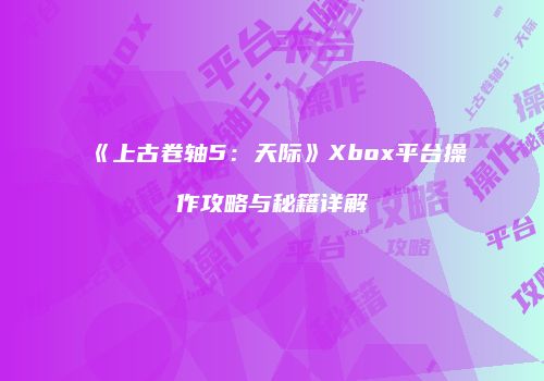 《上古卷轴5：天际》Xbox平台操作攻略与秘籍详解