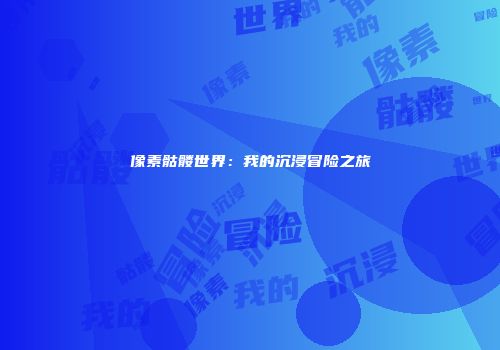 像素骷髅世界：我的沉浸冒险之旅