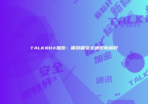 TALKBOX加密：端到端安全通讯新标杆