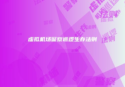 虚拟机场警察巡逻生存法则