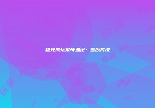 极光城玩家奇遇记：雪原传说