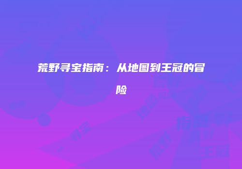 荒野寻宝指南：从地图到王冠的冒险