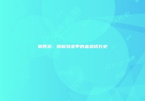 狠西游：铜板到金甲的血泪成长史