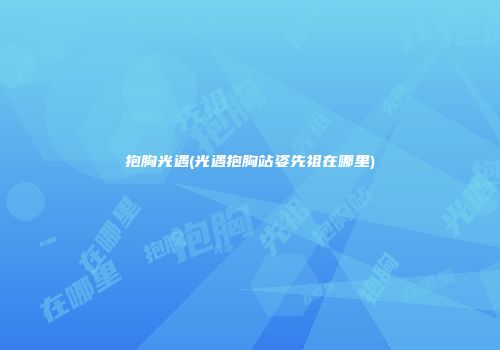 抱胸光遇(光遇抱胸站姿先祖在哪里)