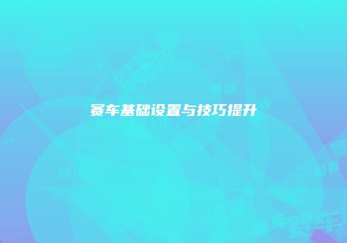 赛车基础设置与技巧提升