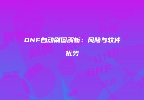 DNF自动刷图解析：风险与软件优势