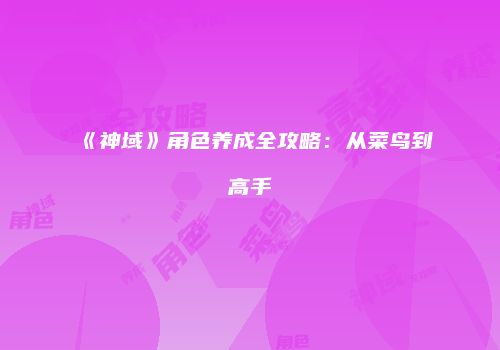 《神域》角色养成全攻略：从菜鸟到高手
