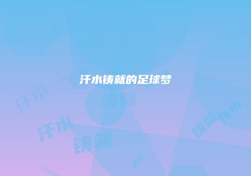 汗水铸就的足球梦