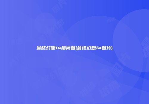 最终幻想14猎鹰图(最终幻想14图片)