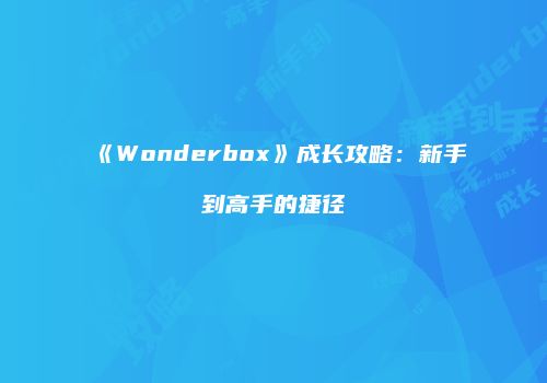 《Wonderbox》成长攻略：新手到高手的捷径