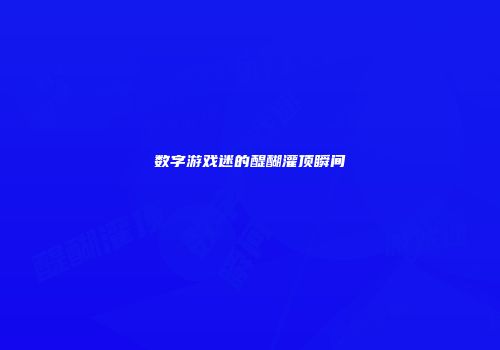 数字游戏迷的醍醐灌顶瞬间