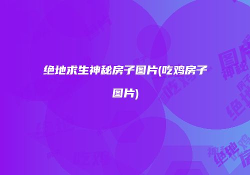 绝地求生神秘房子图片(吃鸡房子图片)