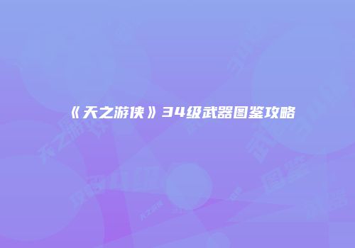 《天之游侠》34级武器图鉴攻略