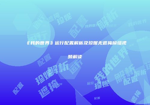 《我的世界》运行配置解析及珍妮无遮掩模组视频解读