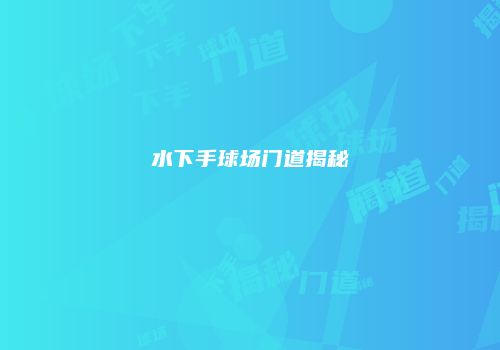 水下手球场门道揭秘