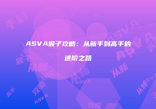 ASVA猴子攻略：从新手到高手的进阶之路