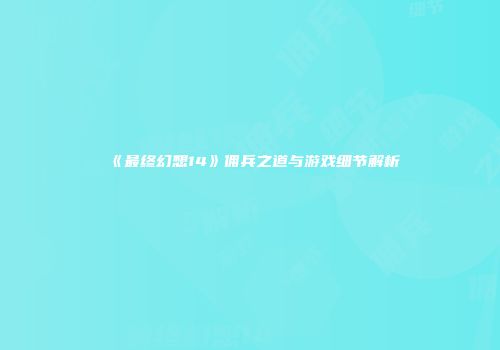 《最终幻想14》佣兵之道与游戏细节解析